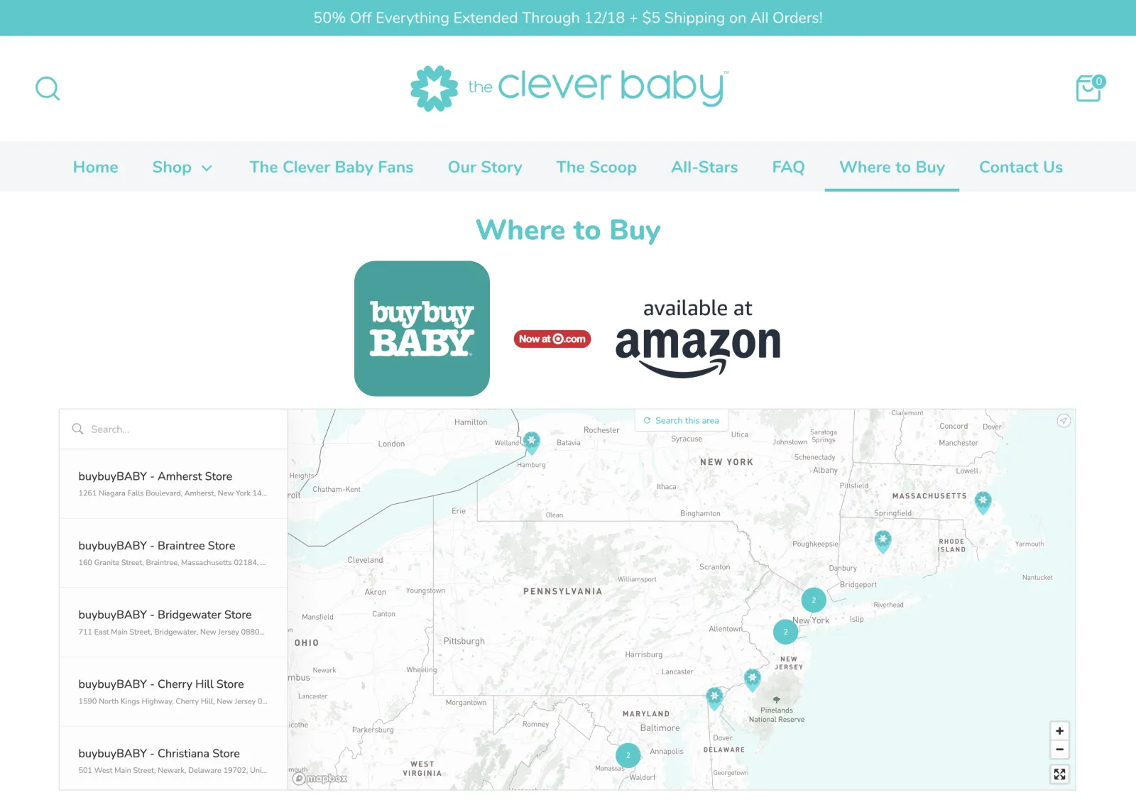 Store locator website example 5